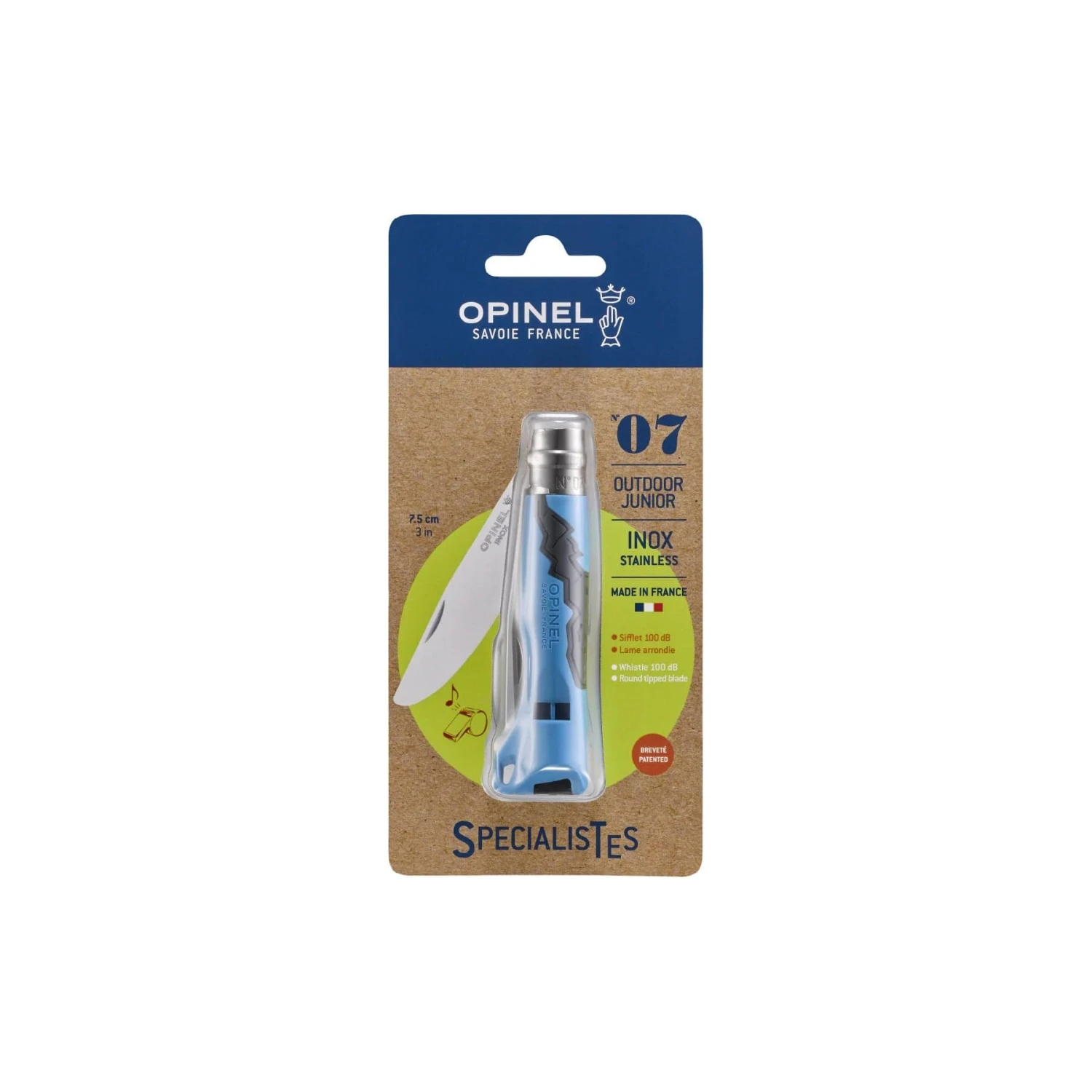 Opinel Blister Pack No.07 Outdoor Junior Blue 2 Opinel Blister Pack No.07 Outdoor Junior Blue - Image 2