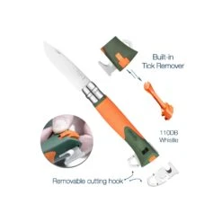 Opinel No. 12 Explore Folding Knife With Tick Remover 15 Opinel No. 12 Explore Folding Knife With Tick Remover -Campmor Outdoor Clothing 002489
