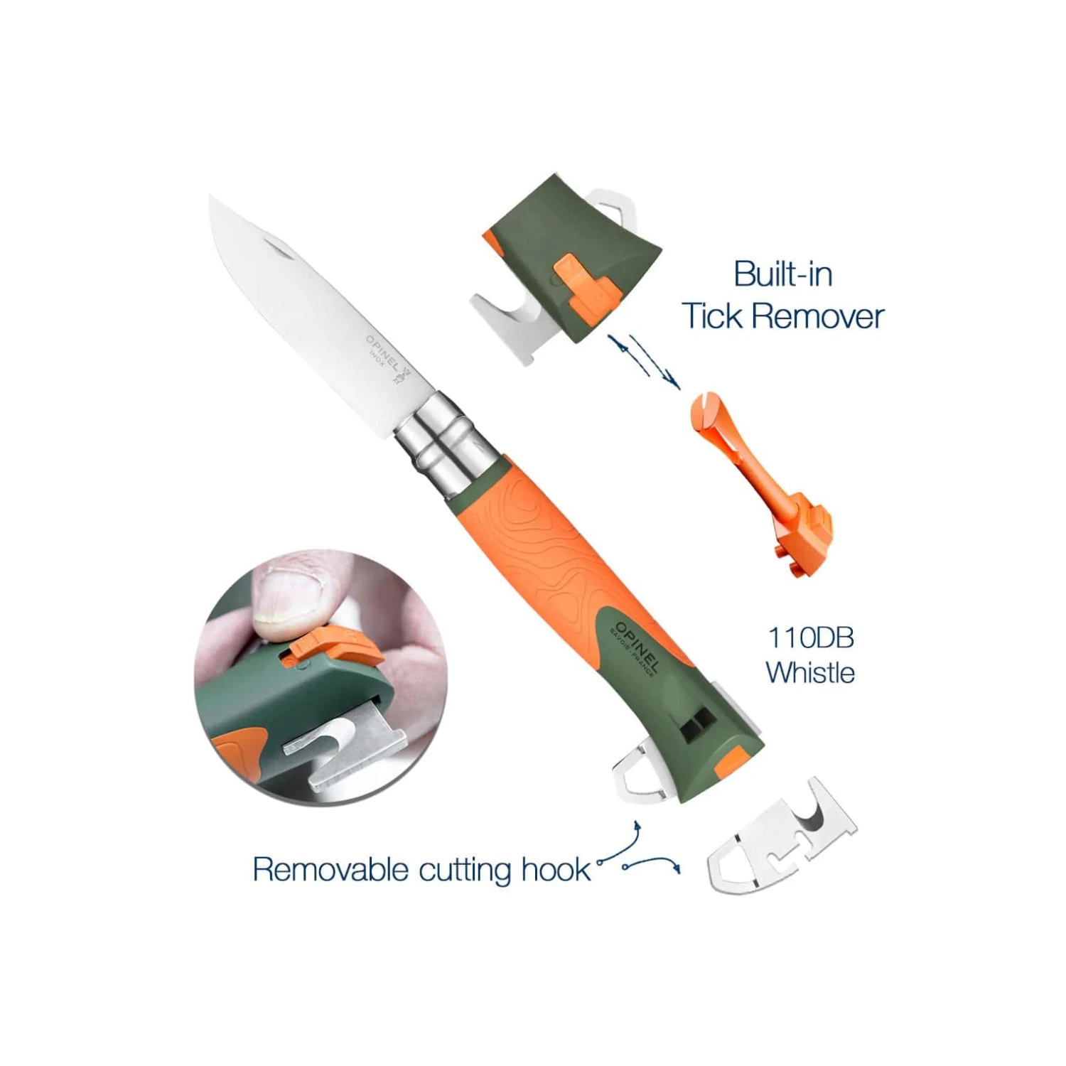 Opinel No. 12 Explore Folding Knife With Tick Remover 8 Opinel No. 12 Explore Folding Knife With Tick Remover - Image 8