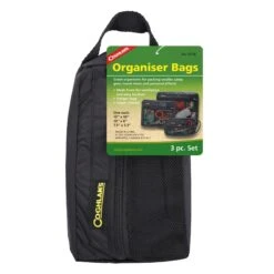 Coghlan's 3-Piece Mesh and Nylon Organizer Bag Set - Ventilated Travel and Camping Pouches