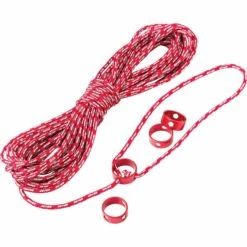 MSR Reflective Cord Kit Red 15m – Reflective Utility Line with 4 CamRing Tensioners