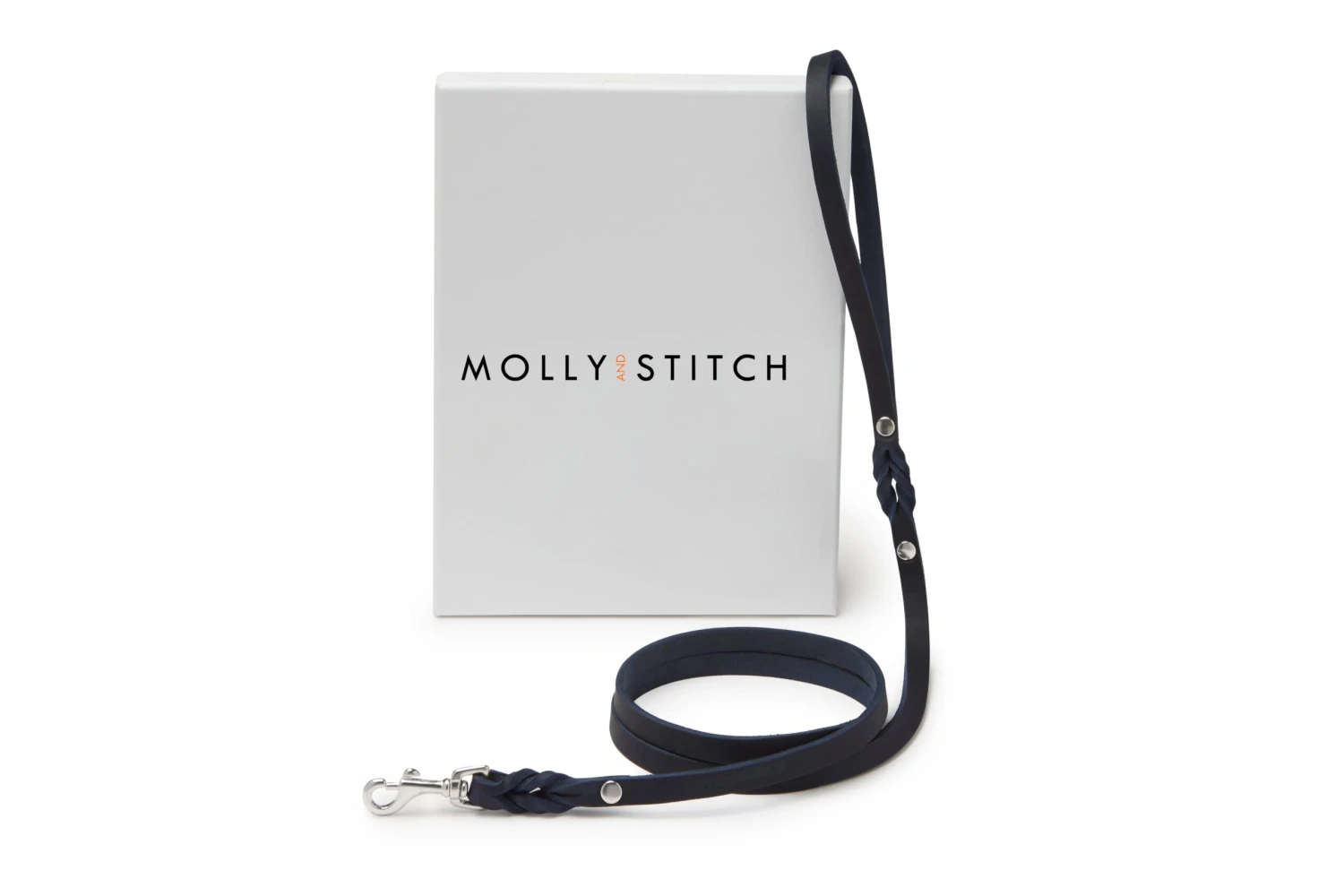 Butter Leather City Dog Leash - Navy Blue By Molly And Stitch US 3 Butter Leather City Dog Leash - Navy Blue By Molly And Stitch US - Image 3