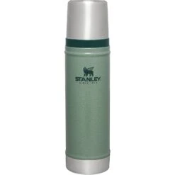 Stanley Classic Legendary Bottle 20 Oz – Vacuum Insulated Hammertone Green Stainless Steel Thermos