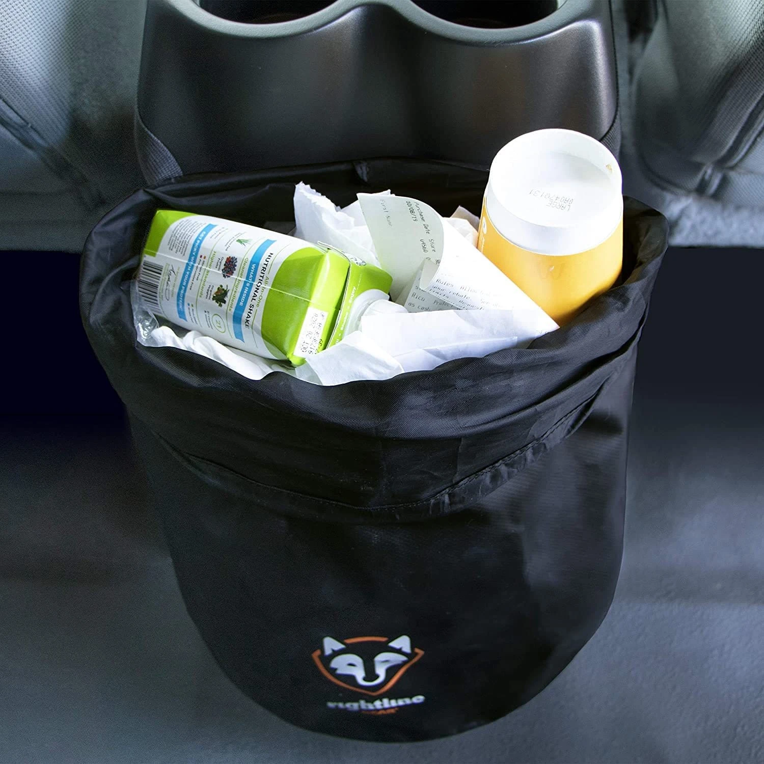 Rightline Gear Black Waterproof Center Console Vehicle Trash Bag – Leakproof PVC Mesh with Drawstring Top 2 Rightline Gear Black Waterproof Center Console Vehicle Trash Bag – Leakproof PVC Mesh with Drawstring Top - Image 2