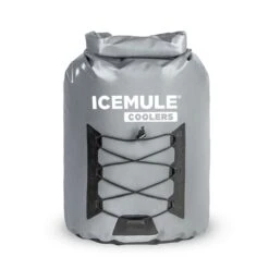 Icemule Pro Large 23L Backpack Cooler - Grey and Black Roll-Top Insulated Soft Cooler -Campmor Outdoor Clothing 1014 Grey3