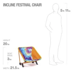 Helinox Incline Festival Chair - Adjustable Base Compact Outdoor Bucket Seat -Campmor Outdoor Clothing 10509