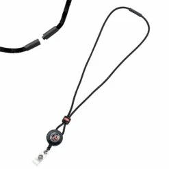 Chums 5mm Black Retractable Lanyard – Heavy Duty 36" Badge Reel with Breakaway Safety