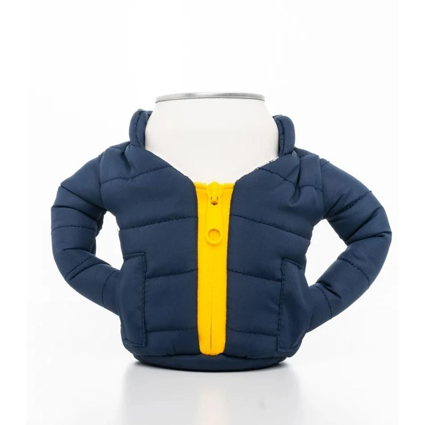 Puffin Beverage Jacket Navy with Orange Lining – Mini Puffer Can Cooler & Bottle Insulator 3 Puffin Beverage Jacket Navy with Orange Lining – Mini Puffer Can Cooler & Bottle Insulator - Image 3