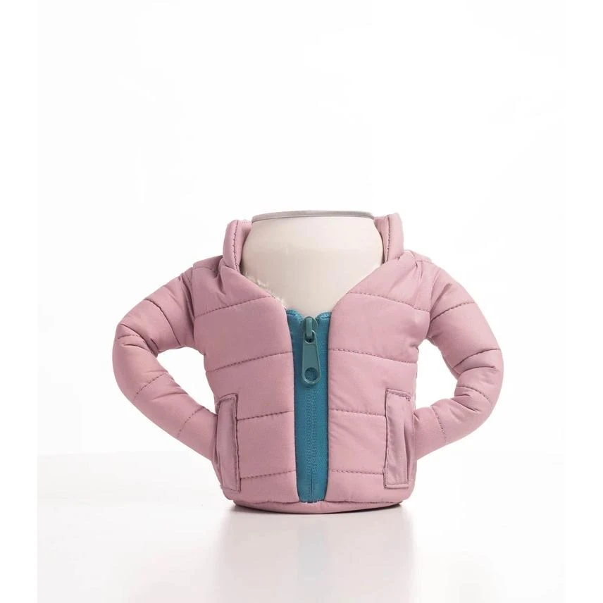 Puffin Beverage Jacket Navy with Orange Lining – Mini Puffer Can Cooler & Bottle Insulator 2 Puffin Beverage Jacket Navy with Orange Lining – Mini Puffer Can Cooler & Bottle Insulator - Image 2