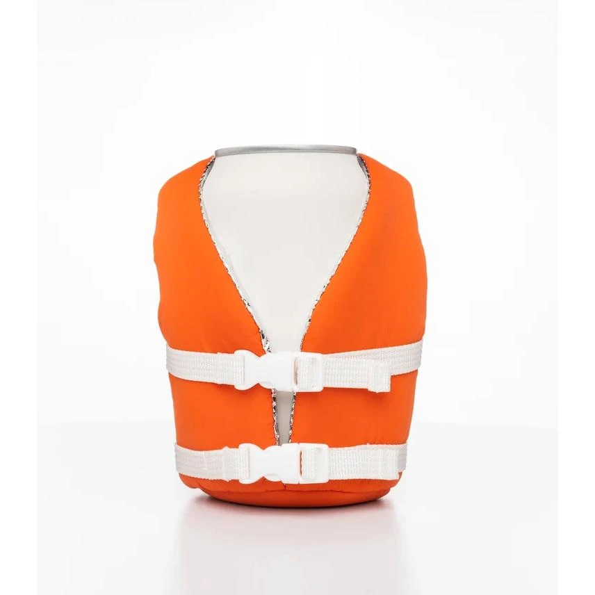 Puffin Life Vest Neon Orange Drink Cooler – Buoyant 12oz Can Koozie with Functional Buckles 1 Puffin Life Vest Neon Orange Drink Cooler – Buoyant 12oz Can Koozie with Functional Buckles