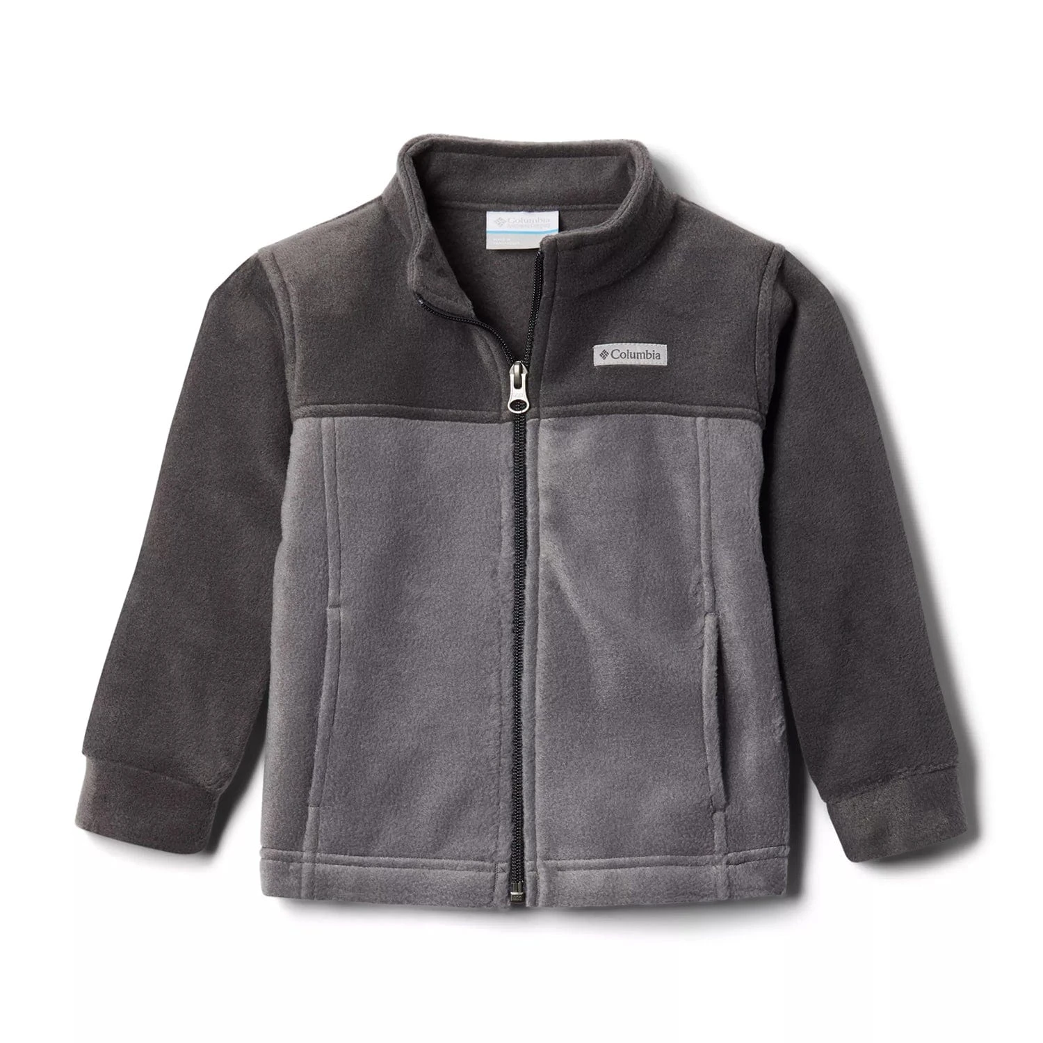 Columbia Charcoal Grey Toddler Steens Mountain II β Classic Patch Logo Full-Zip Fleece Jacket 3 Columbia Charcoal Grey Toddler Steens Mountain II β Classic Patch Logo Full-Zip Fleece Jacket - Image 3