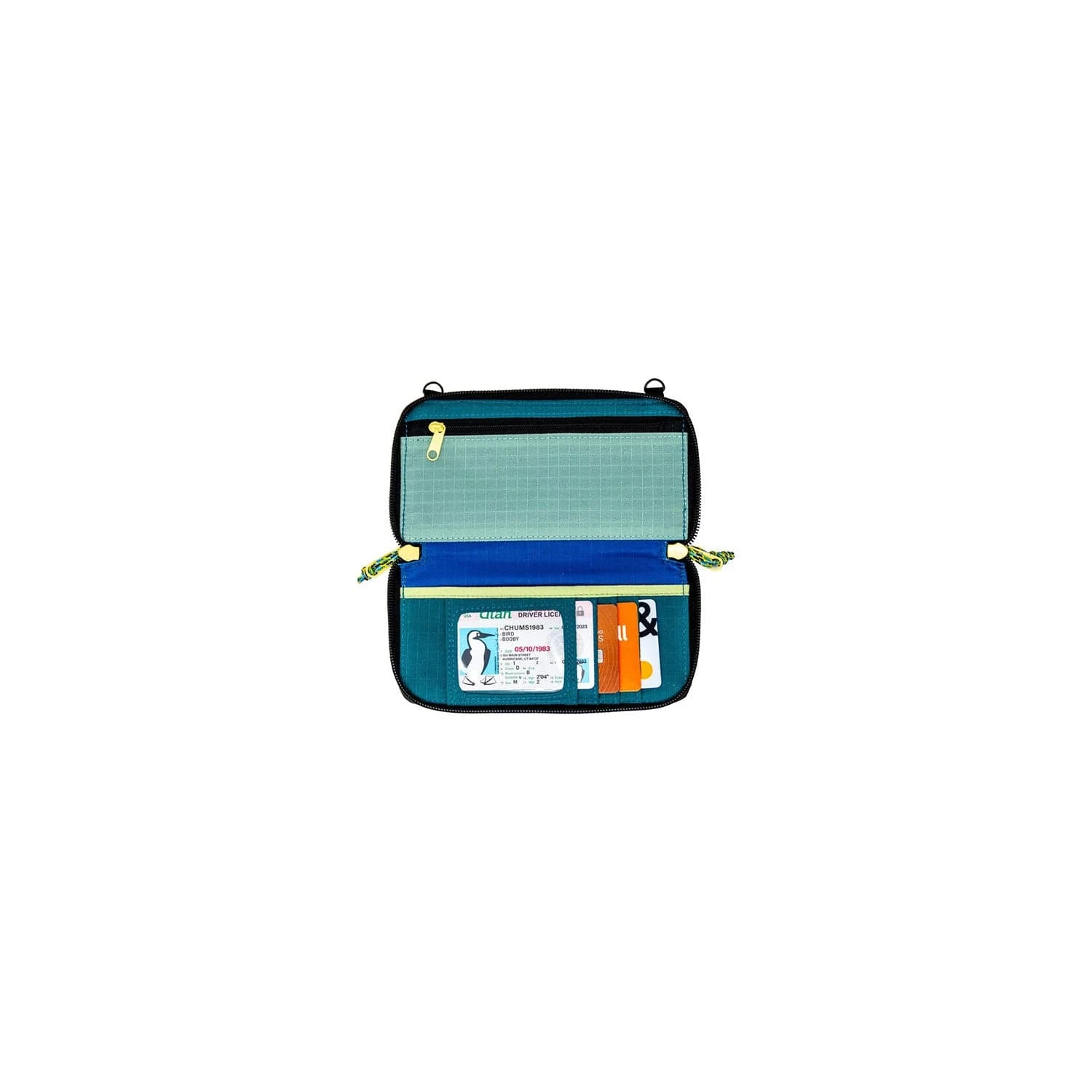 Chums Nomad Wallet Black Canvas – Large RFID Travel Wallet with Phone Pocket & Strap 3 Chums Nomad Wallet Black Canvas – Large RFID Travel Wallet with Phone Pocket & Strap - Image 3