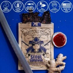 Righteous Felon Craft Seoul Survivor Beef Jerky -Campmor Outdoor Clothing 1KBBQ 82