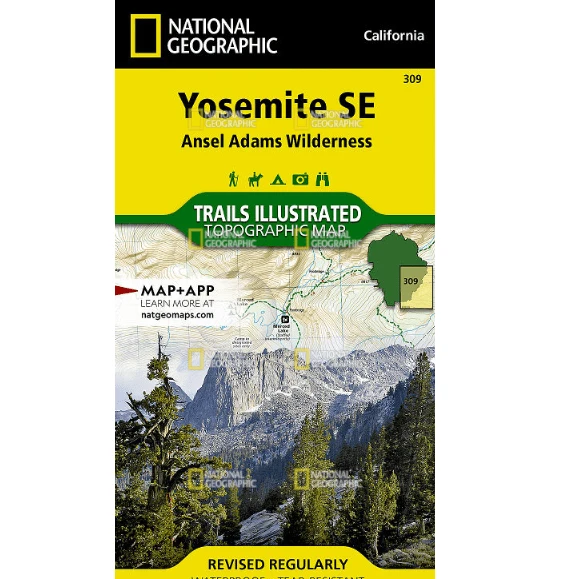 National Geographic Trails Illustrated Yosemite SE: Ansel Adams Wilderness Map 1 National Geographic Trails Illustrated Yosemite SE: Ansel Adams Wilderness Map