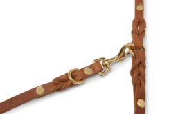 Butter Leather 3x Adjustable Dog Leash - Sahara Cognac By Molly And Stitch US -Campmor Outdoor Clothing 210405 Molly and Stich Products4815
