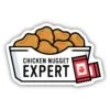 Chicken Nugget Expert Vibrant Yellow Foodie Theme – Weather-Proof Vinyl Decal Sticker