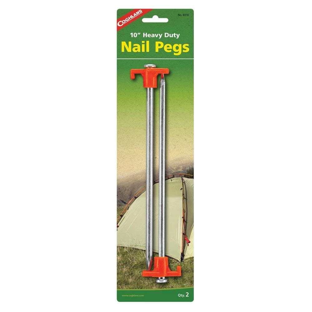 Coghlan's 10 Inch Steel Nail Pegs Tent Stakes 1 Coghlan's 10 Inch Steel Nail Pegs Tent Stakes