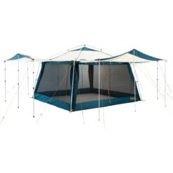 Eureka Northern Breeze 10 – 10x10 Silver Birch/Legion Blue Screen House with Integrated Awning