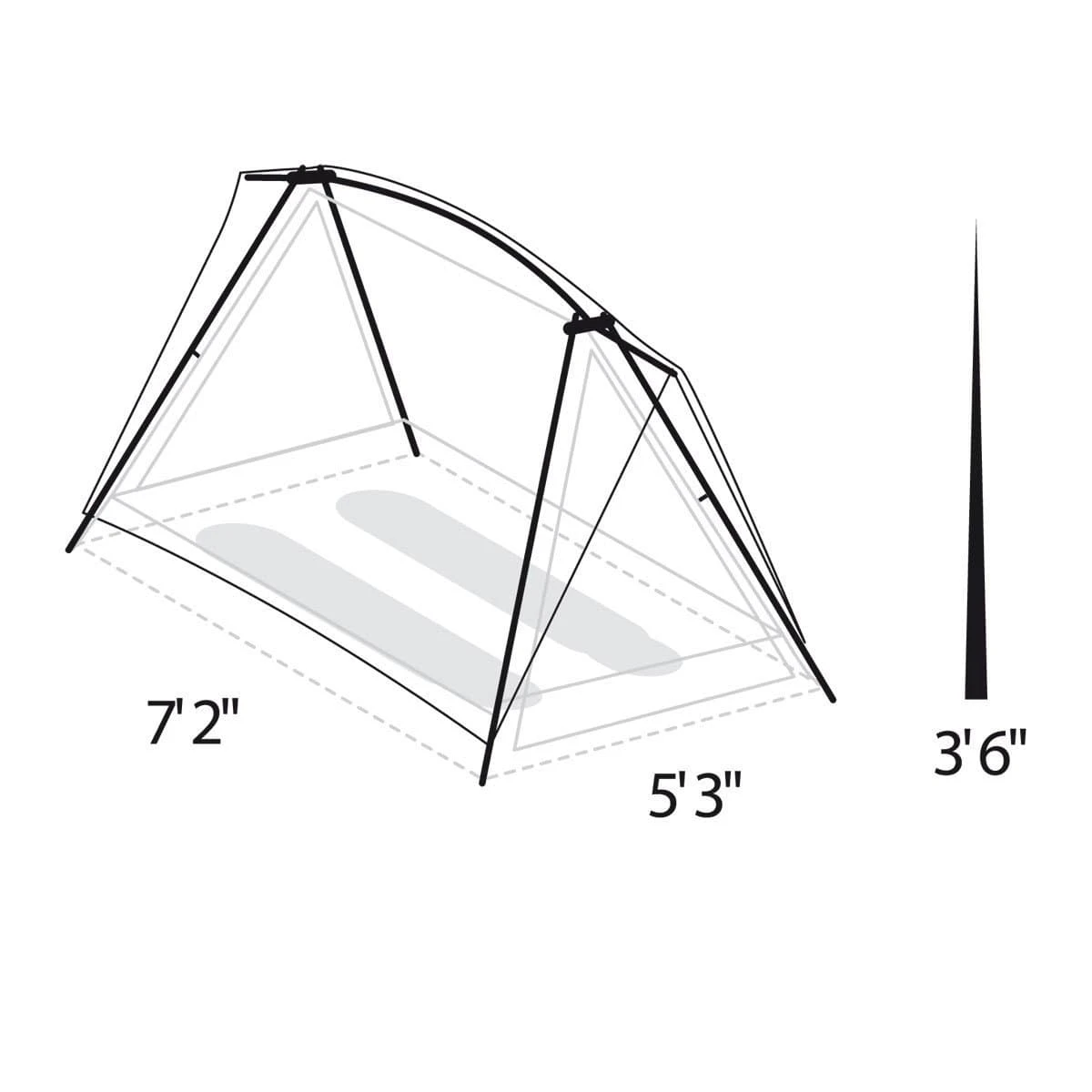 Eureka Timberline 2 Fairway and Foam Green – Classic A-Frame 2-Person Scout Tent 3 Eureka Timberline 2 Fairway and Foam Green – Classic A-Frame 2-Person Scout Tent - Image 3