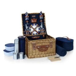 Canterbury Deluxe Picnic Basket for 2 - Handwoven Willow Wicker Suitcase with Coffee & Wine Service 12 Canterbury Deluxe Picnic Basket for 2 - Handwoven Willow Wicker Suitcase with Coffee & Wine Service -Campmor Outdoor Clothing 2f402758ff5c06111cee96a7e8a317497357abec