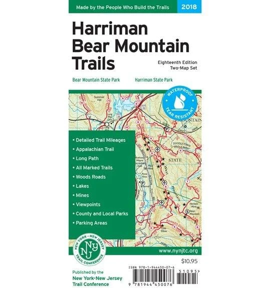 NYNJ Trail Conference Map - Harriman Bear MT Trails NY - NY 1 NYNJ Trail Conference Map - Harriman Bear MT Trails NY - NY