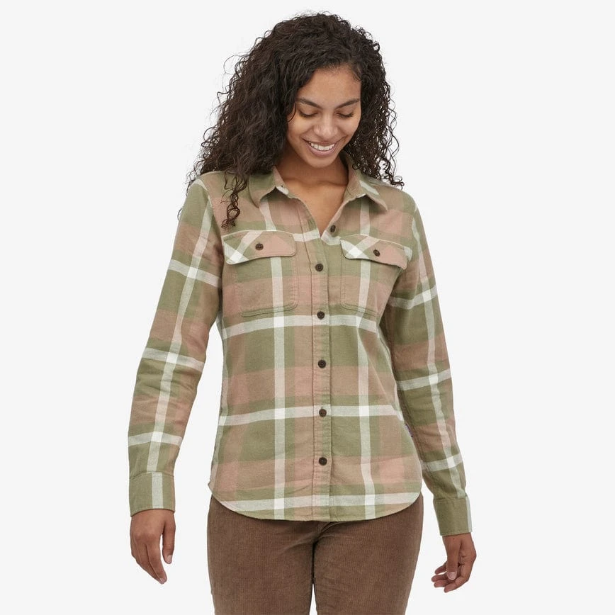 Patagonia Womens Long Sleeve Organic Cotton Midweight Fjord Flannel Shirt 1 Patagonia Womens Long Sleeve Organic Cotton Midweight Fjord Flannel Shirt