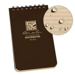 Rite in the Rain 3x5 Top Spiral All-Weather Notebook – Durable Polydura Pocket Field Book