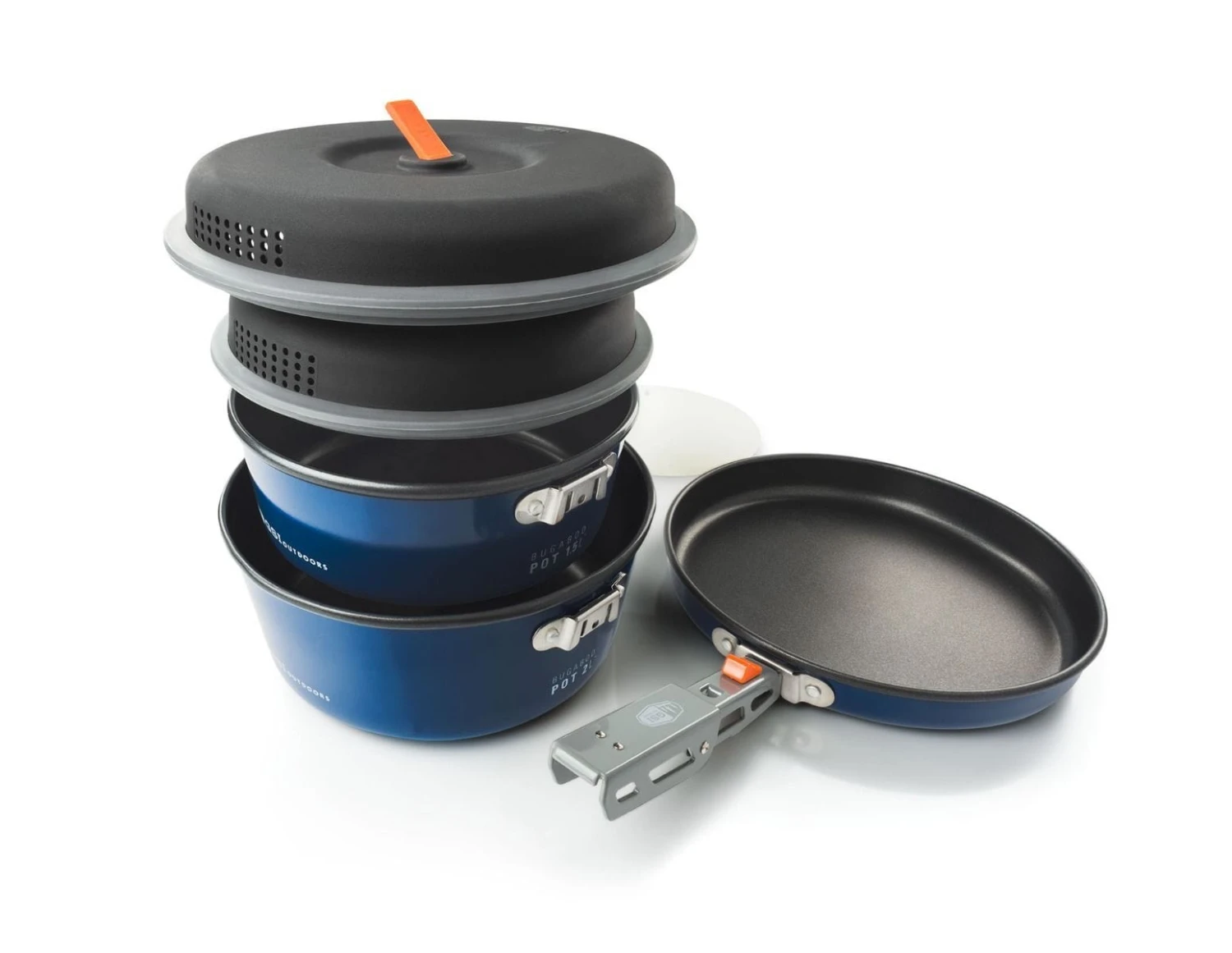 GSI Outdoors Bugaboo Base Camper-Small – 2-Person Non-Stick Aluminum Compact Cookset 1 GSI Outdoors Bugaboo Base Camper-Small – 2-Person Non-Stick Aluminum Compact Cookset