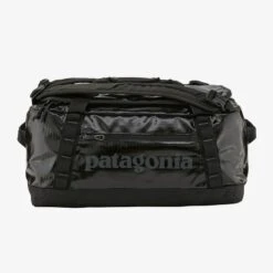 Patagonia Black Hole Duffel 40L - Black Recycled Weather-Resistant Travel Bag -Campmor Outdoor Clothing 49338 BLK a320515f a0dc 4e4e 8837 e88e8b24b481
