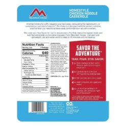 Mountain House Homestyle Chicken Noodle Casserole Pro-Pak – High Protein Freeze-Dried Backpacking Meal -Campmor Outdoor Clothing 50161 3e95b993 6815 4156 ad0f d21bf41b9f94