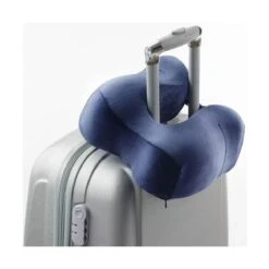 Lewis N. Clark Navy Blue Hexform Memory Foam – Ergonomic Travel Neck Pillow with Snap Closure -Campmor Outdoor Clothing 550BLU1