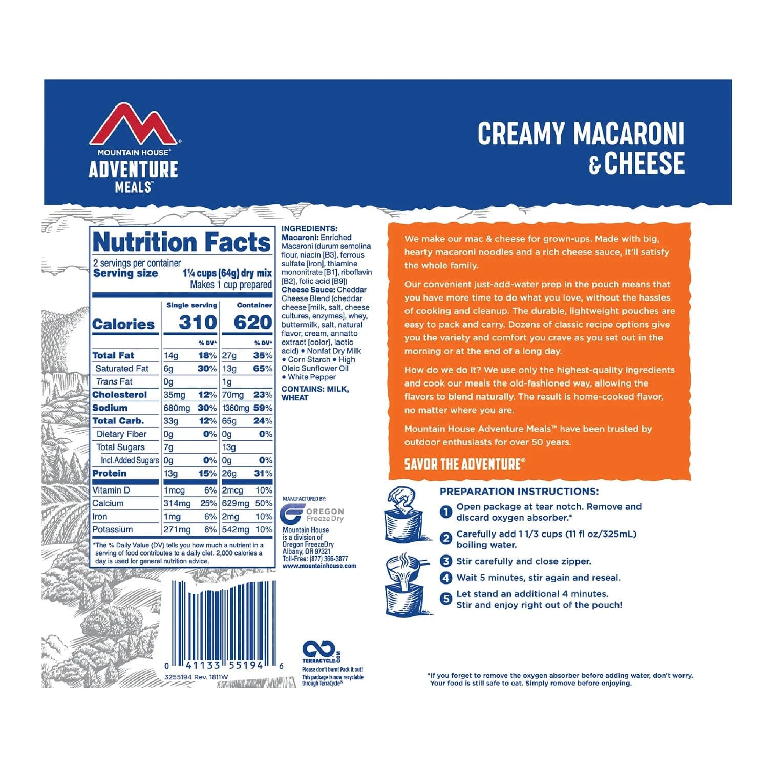 Mountain House Creamy Macaroni & Cheese 3 Mountain House Creamy Macaroni & Cheese - Image 3