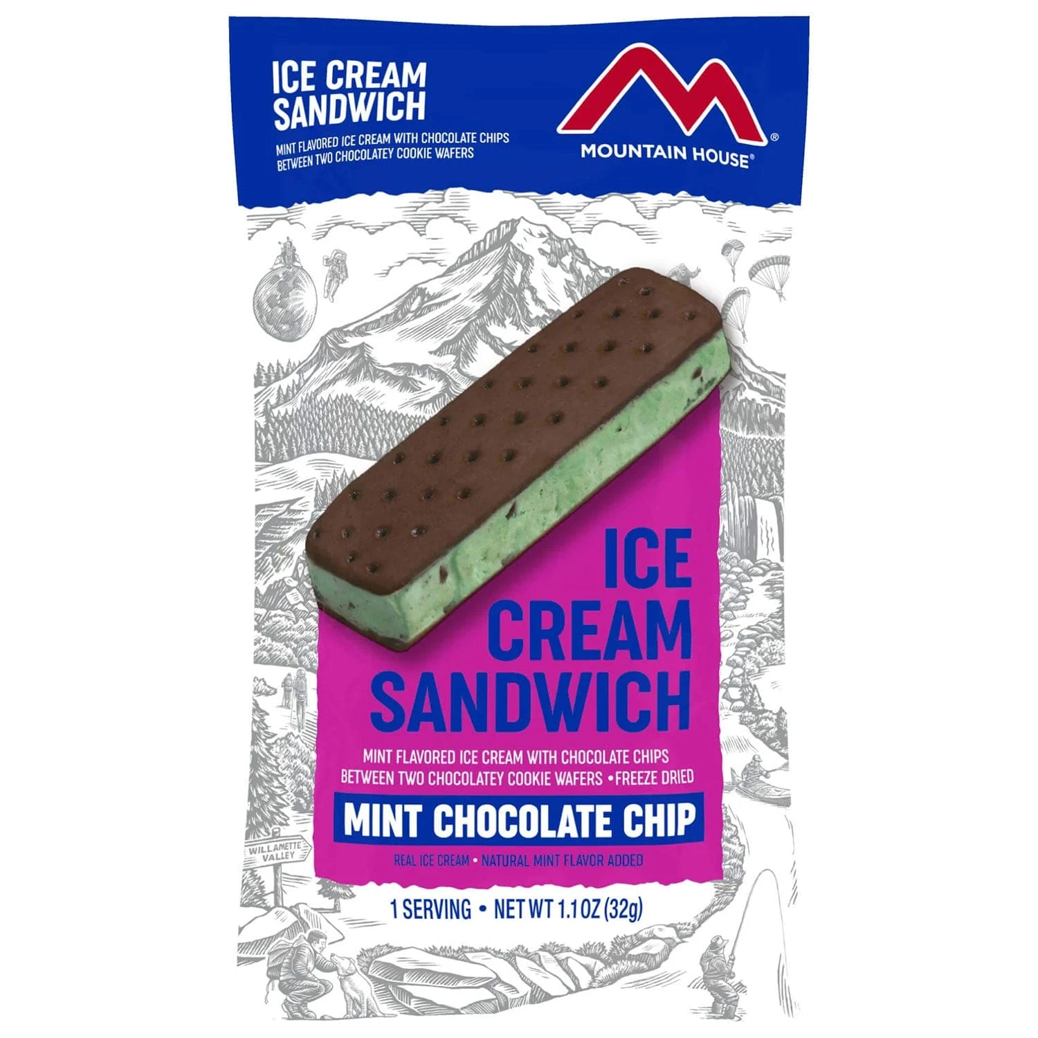 Mountain House Mint Chocolate Chip Ice Cream Sandwich 1 Mountain House Mint Chocolate Chip Ice Cream Sandwich