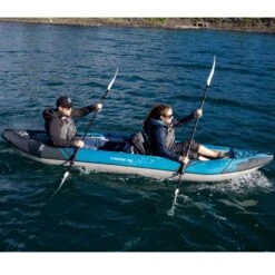 Aquaglide Chinook 120 Blue & Grey – Inflatable 1-2 Person Tandem Open-Bow Kayak -Campmor Outdoor Clothing 584120114