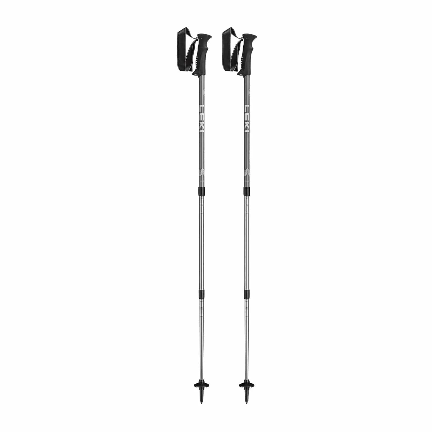 Leki Voyager SLS Adjustable Aluminum Trekking Poles – Silver 3-Section Hiking Staffs 1 Leki Voyager SLS Adjustable Aluminum Trekking Poles – Silver 3-Section Hiking Staffs