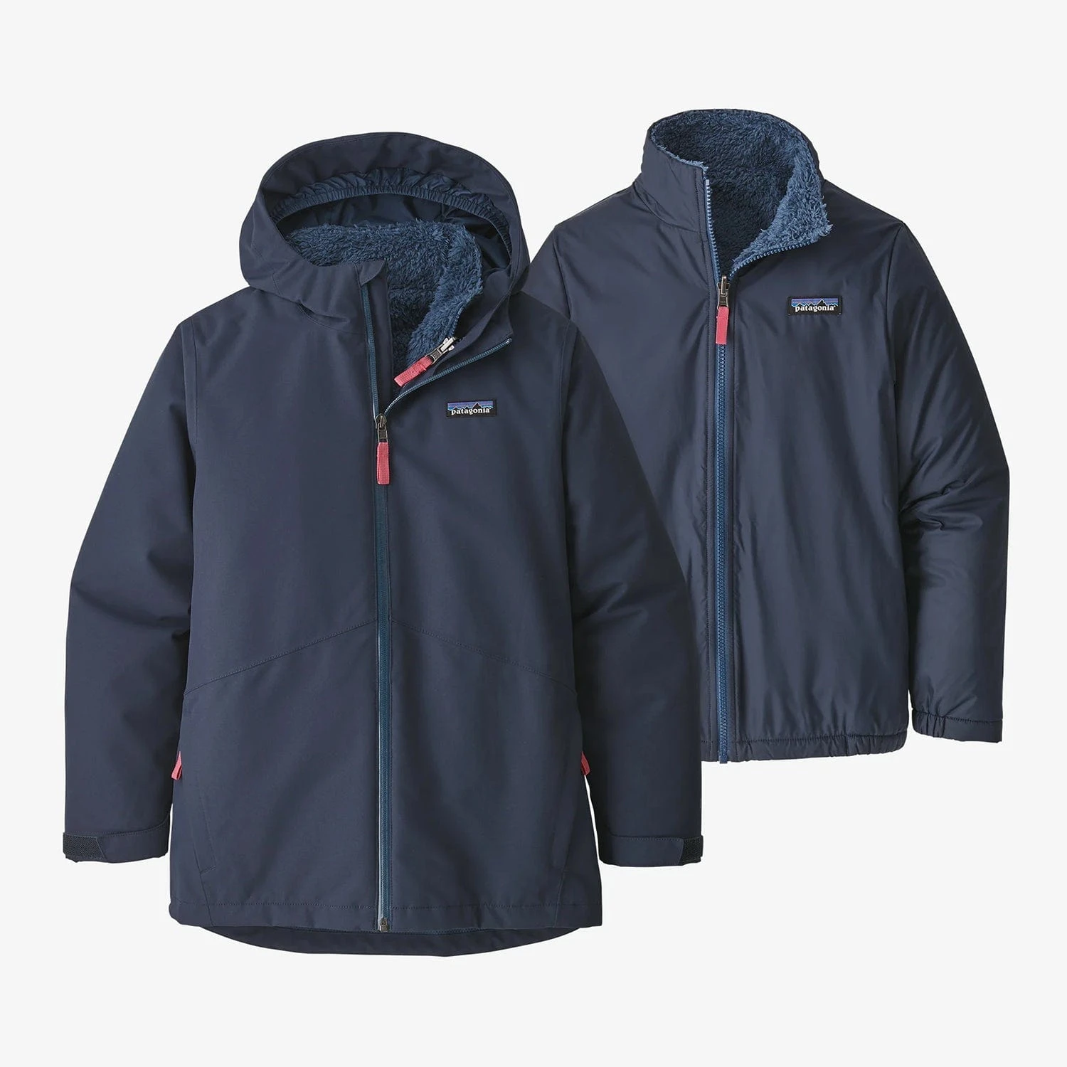 Patagonia Girls' 4-in-1 Everyday Jacket - Waterproof H2No® Shell with Reversible Fleece Liner 4 Patagonia Girls' 4-in-1 Everyday Jacket - Waterproof H2No® Shell with Reversible Fleece Liner - Image 4