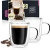 Barista 2 X 2.7 Oz Coffee Glasses Double Walled - Double-Walled Glasses For Coffee, Tea Or Dessert - Dishwasher Safe By Moritz & Moritz