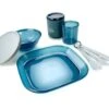 GSI Outdoors Infinity 1 Person Table Set – Clear Jewel-Toned BPA-Free Camping Dining Kit