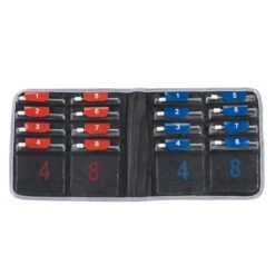 Lewis N Clark Black AM/PM Travel Pill Organizer – 16 Color-Coded Pouches & Medical ID Card