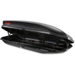 Yakima SkyBox 16 Carbonite - 16 Cubic Ft Aerodynamic Rooftop Cargo Box - Textured Black 16 Yakima SkyBox 16 Carbonite - 16 Cubic Ft Aerodynamic Rooftop Cargo Box - Textured Black -Campmor Outdoor Clothing 8007335