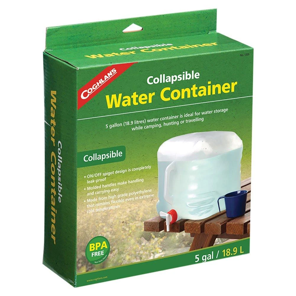 Coghlan's Fold-A-Carrier 5 Gallon – Heavy-Duty Clear Collapsible Water Container 1 Coghlan's Fold-A-Carrier 5 Gallon – Heavy-Duty Clear Collapsible Water Container