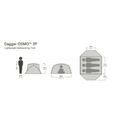 Nemo Equipment Dagger Osmo Lightweight Backpacking 3 Person Tent -Campmor Outdoor Clothing 81166603638411