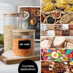 6 Glass Storage Jars With Lids, Includes Chalkboard Stickers And Chalk Pen By Moritz & Moritz 16 6 Glass Storage Jars With Lids, Includes Chalkboard Stickers And Chalk Pen By Moritz & Moritz -Campmor Outdoor Clothing 81kOGZQdNML. AC SL1500