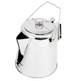 GSI Outdoors 28-Cup Glacier Stainless Steel Campfire Percolator – Heavy-Duty Large Group Coffee Pot