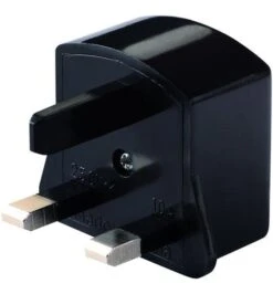 Lewis N Clark Great Britain & Africa Type G Travel Adapter Plug - White Compact Power Converter