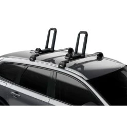 Thule Hull-A-Port Aero Kayak Carrier – Silver Aluminum Foldable J-Style Rack with StrapCatch -Campmor Outdoor Clothing 8490004
