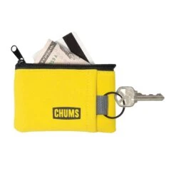 Chums Floating Marsupial Wallet - Neon Yellow High-Visibility Water Sports Key & Card Holder