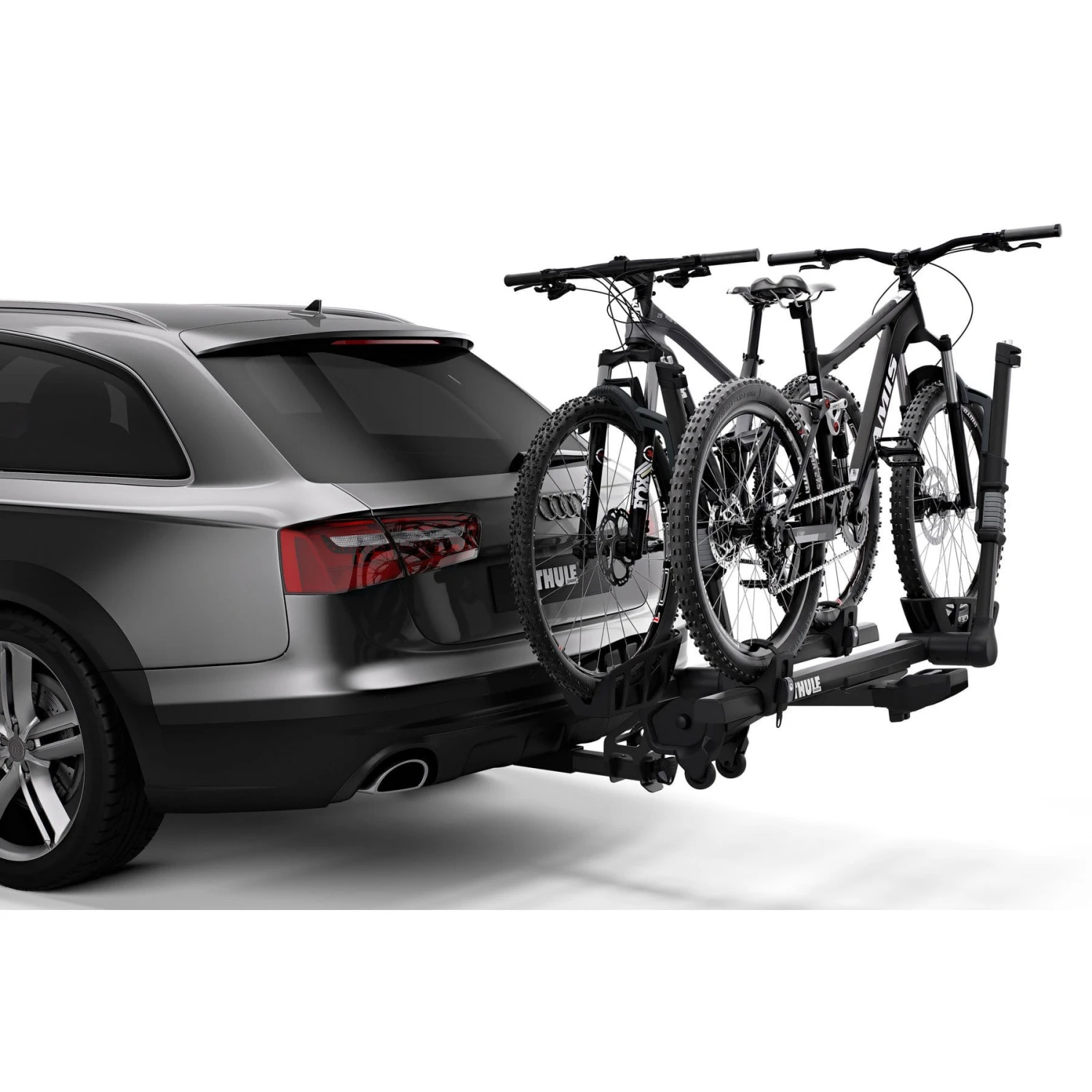 Thule T2 Pro XTR 2" 2-Bike Hitch Rack – Heavy-Duty Platform with Integrated Wheels 2 Thule T2 Pro XTR 2" 2-Bike Hitch Rack – Heavy-Duty Platform with Integrated Wheels - Image 2