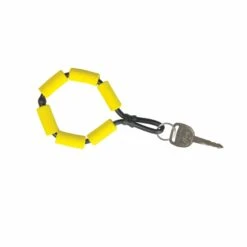 Chums High-Visibility Yellow Foam Floating Wrist Keychain – Water Safety Key Ring