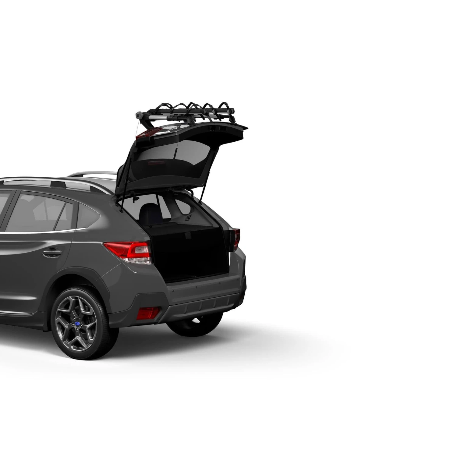 Thule Black/Silver OutWay Hanging - Steel Cable 3-Bike Trunk Mount Rack 2 Thule Black/Silver OutWay Hanging - Steel Cable 3-Bike Trunk Mount Rack - Image 2